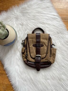 L.L. Bean canvas and leather travel bag